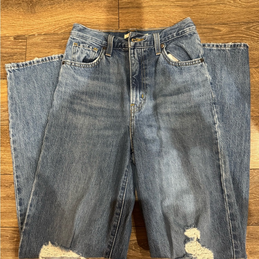 levi’s high waist straight jeans